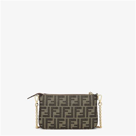 fendi black bag trio clutch|fendi baguette pouch.